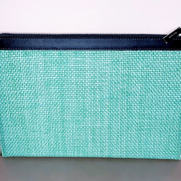 kate Spade Aqua Bloom Large Zip Clutch Pouch - Picture 2 of 3